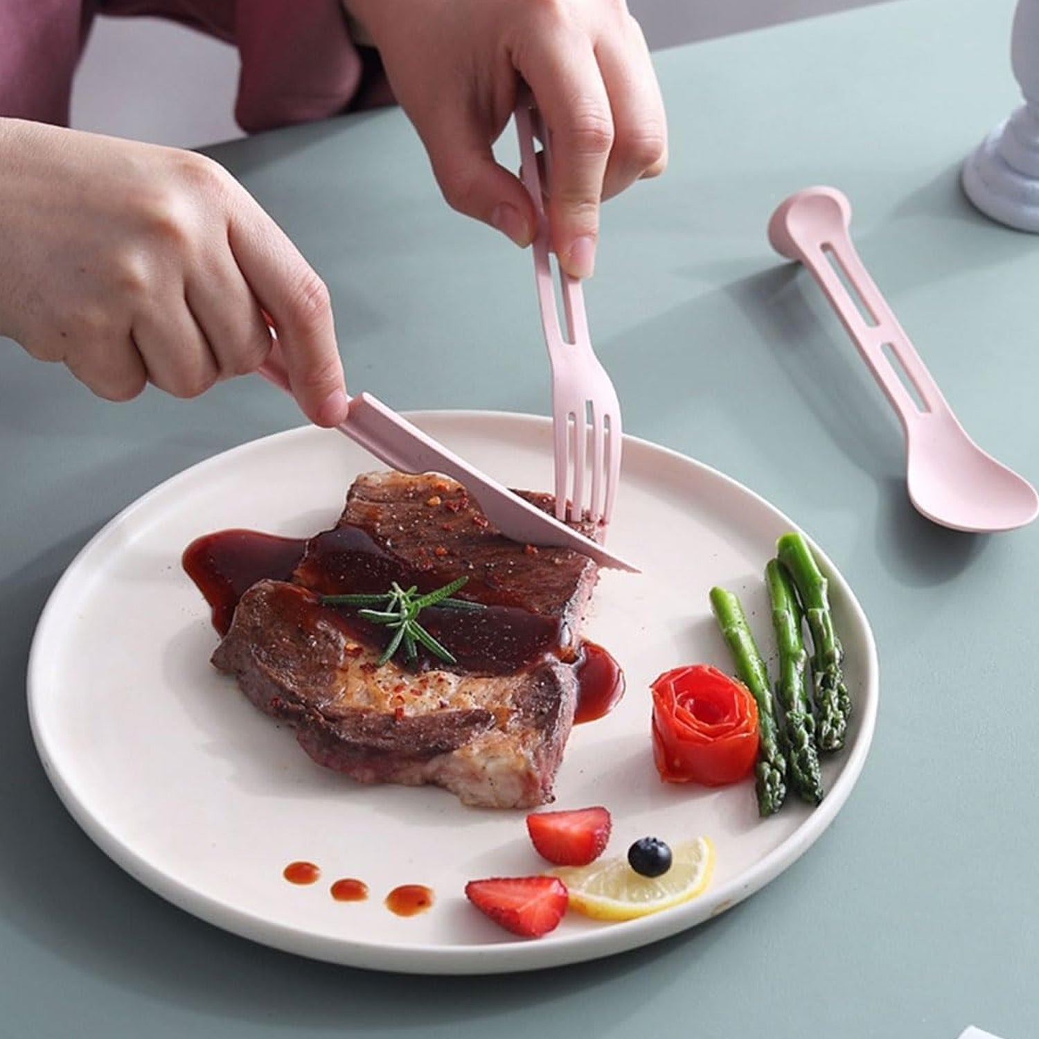3 In 1 Reusable Spoon Knife Forks Tableware Spoon (3 Pcs Set) 3 In 1 Reusable Spoon Knife Forks Tableware Spoon (3 Pcs Set)